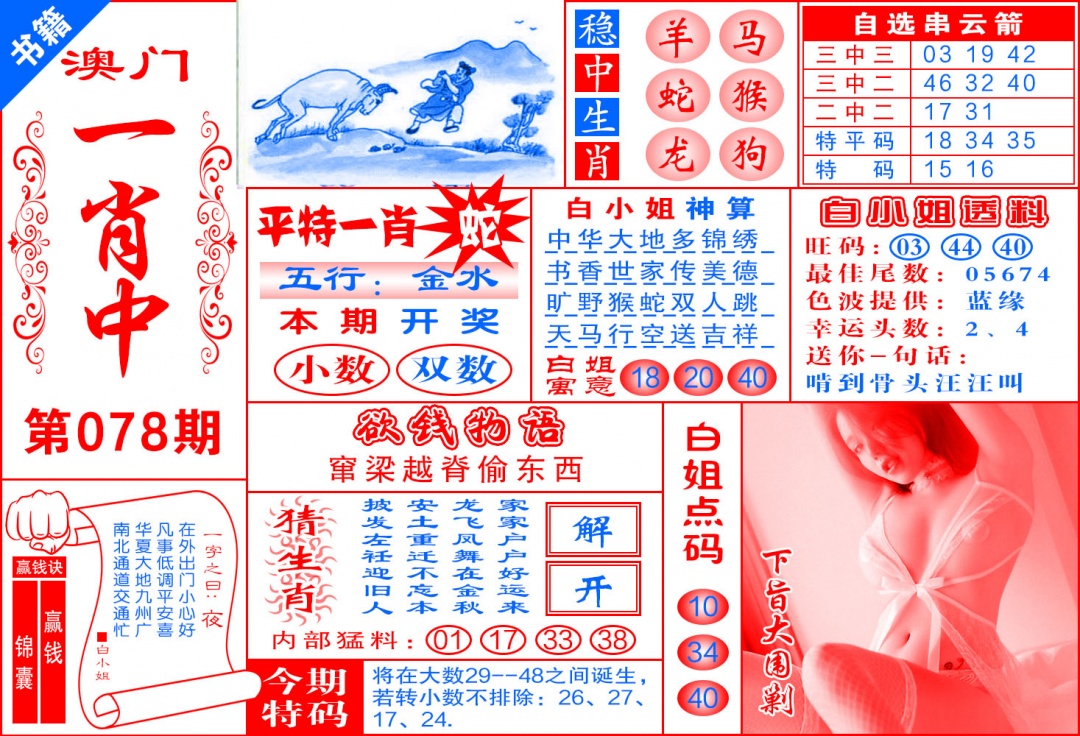 078期澳门锦囊宝典[图]